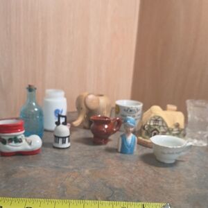 Assorted Miniature Ceramic Figurines Set